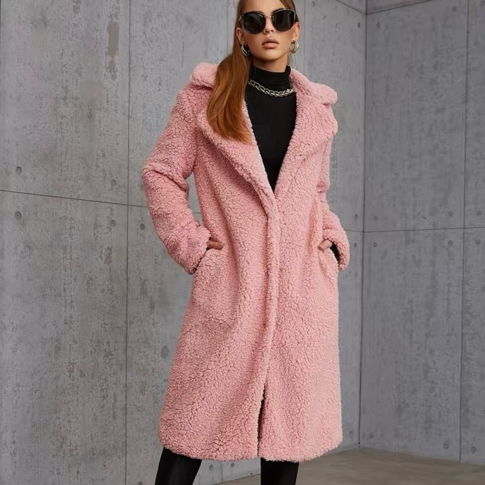 Pink Teddy Plush Coat